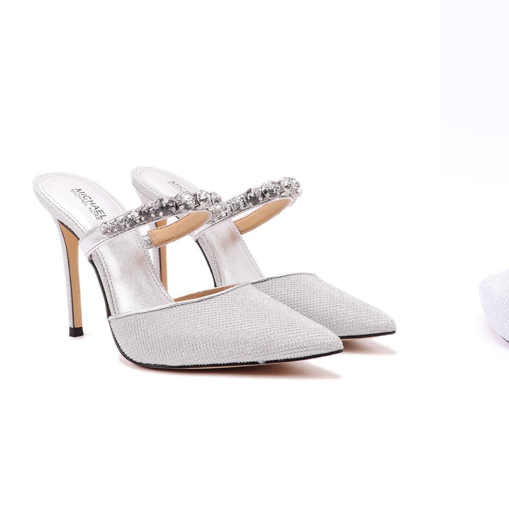 Michael Kors Silver Stiletto Heels for Women brand new✨Size 9.  No box